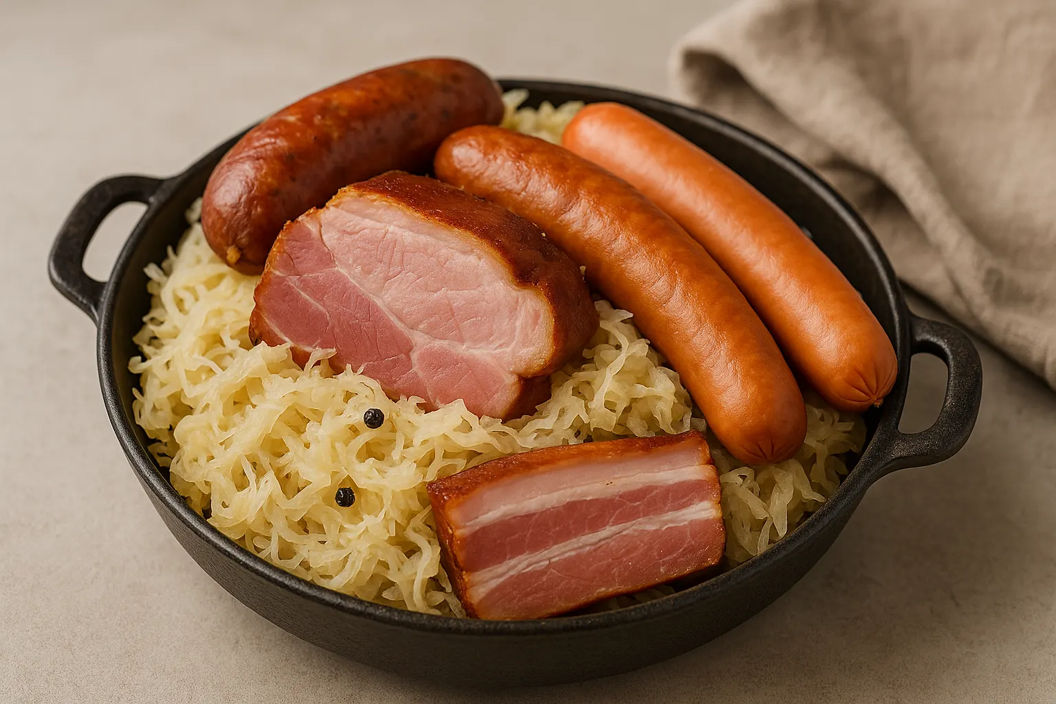 Choucroute garnie alsacienne traditionnelle