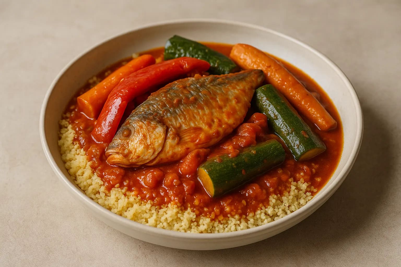 Couscous tunisien au poisson