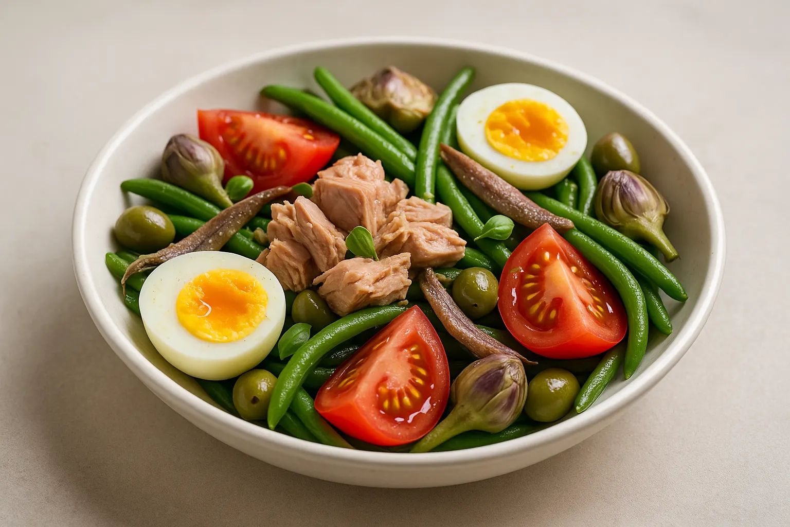 Salade niçoise traditionnelle